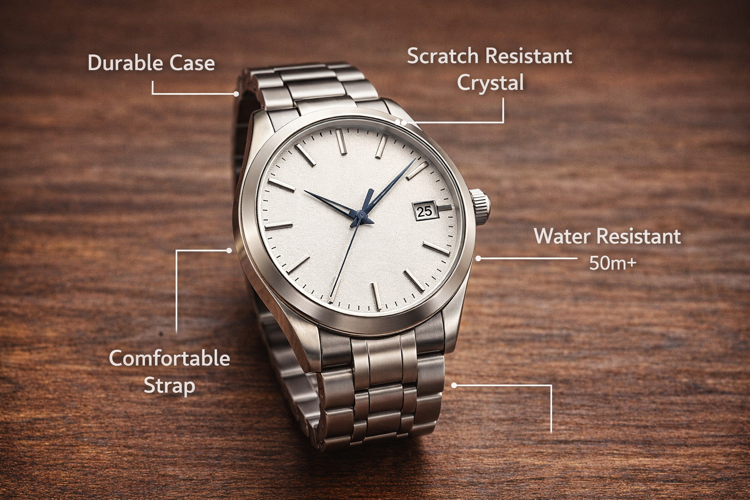 best everyday watch features including durable case scratch resistant glass water resistance and comfortable strap