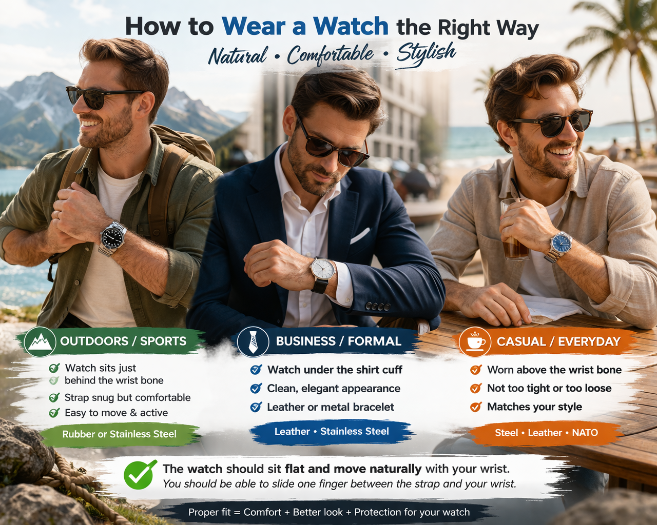 best watch for men worn on wrist in business setting showing everyday use comfort and style