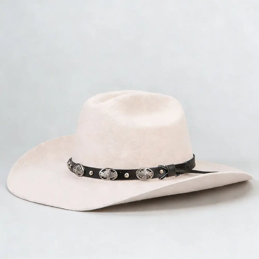 Light Beige Wool Felt Cowboy Hat--KissLila