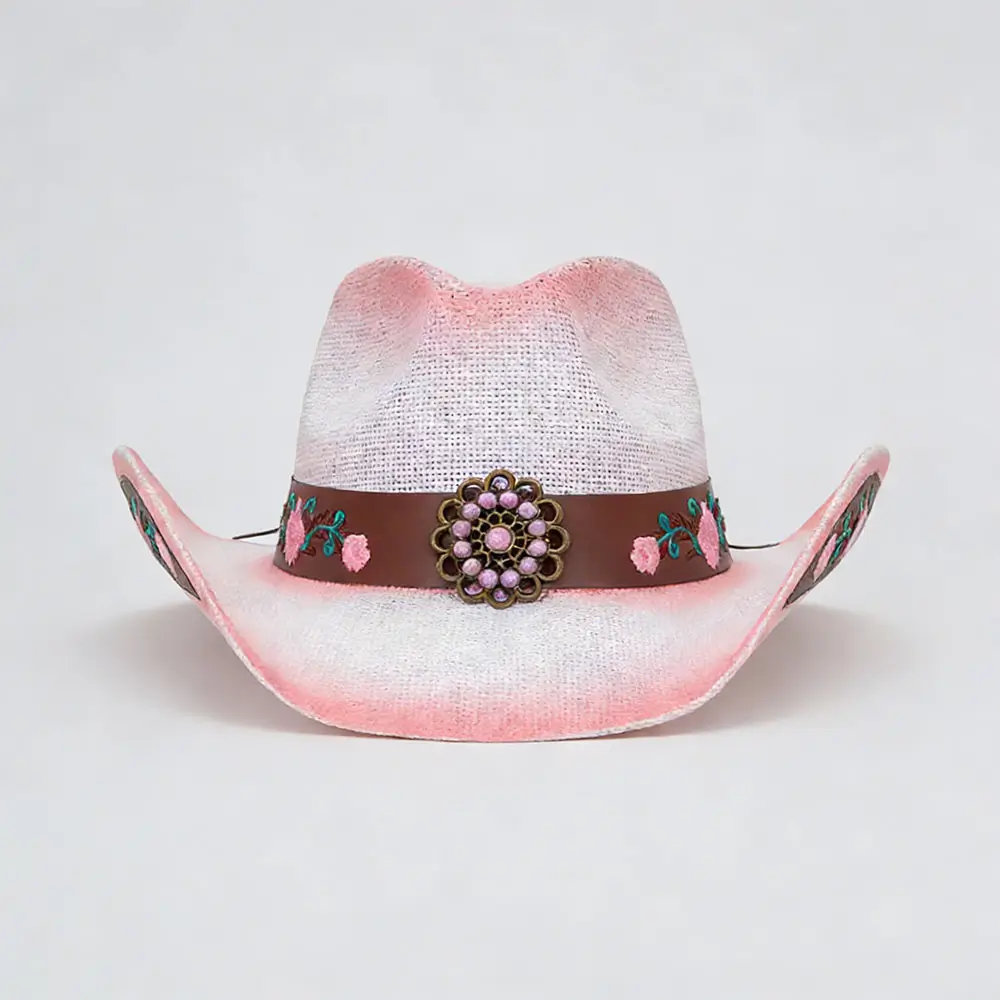 Summer Western Paper Straw Cowboy Hat--KissLila