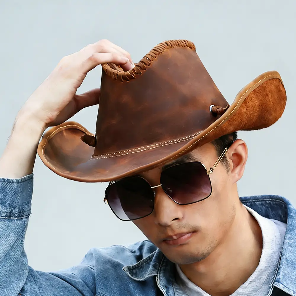 Genuine Leather Sun Hat--KissLila