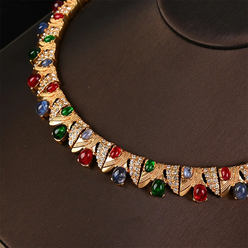 Vintage Regal Multi-Stone Necklace--KissLila