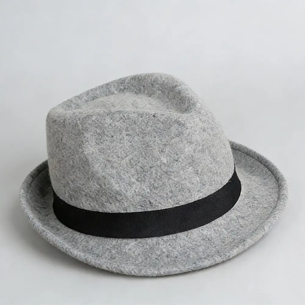 LIGHT GREY FEDORA--KissLila
