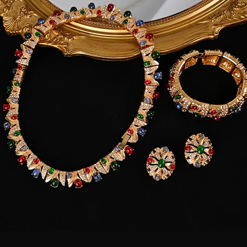 Vintage Regal Multi-Stone Necklace--KissLila