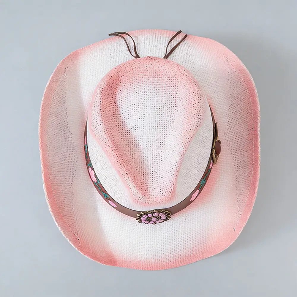 Summer Western Paper Straw Cowboy Hat--KissLila
