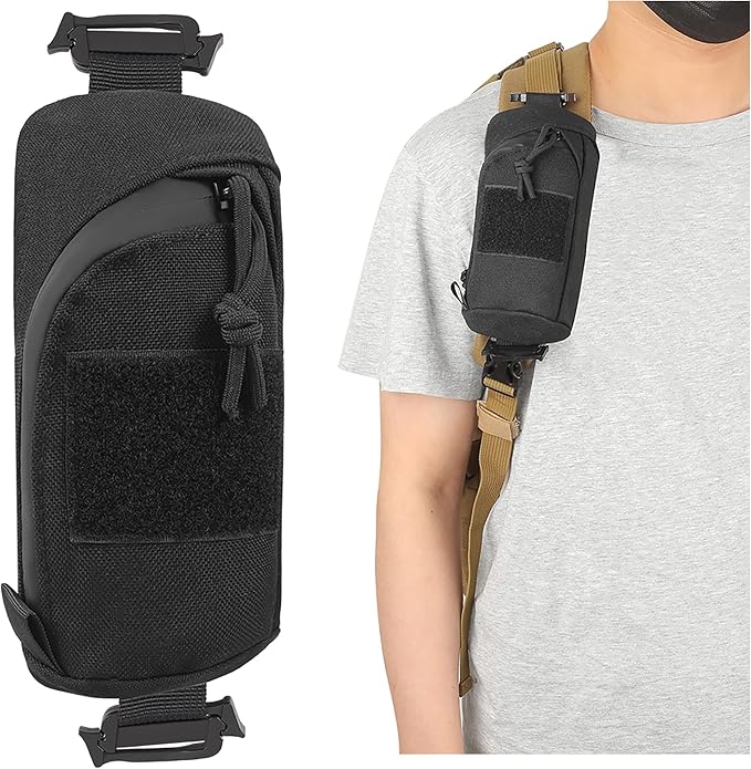 Backpack Shoulder Strap Accessory Pouch, Tactical Molle Bag Multifunctional Military EDC Tool Pockets Small Compact Pouchs for Belt Outdoor Sport Hunting