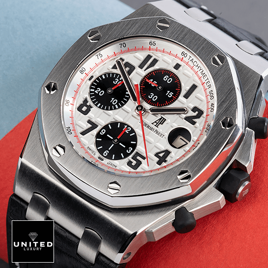 Audemars Piguet 26170ST.OO_.D101CR.02 White Dial Steel Replica red second hand