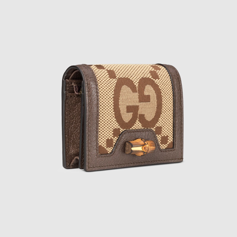 饰超级双G图案Gucci Diana竹节卡片夹