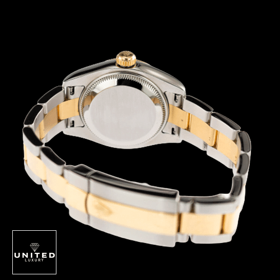 Rolex Datejust 179173 Two Tone Oyster Replica Black Background