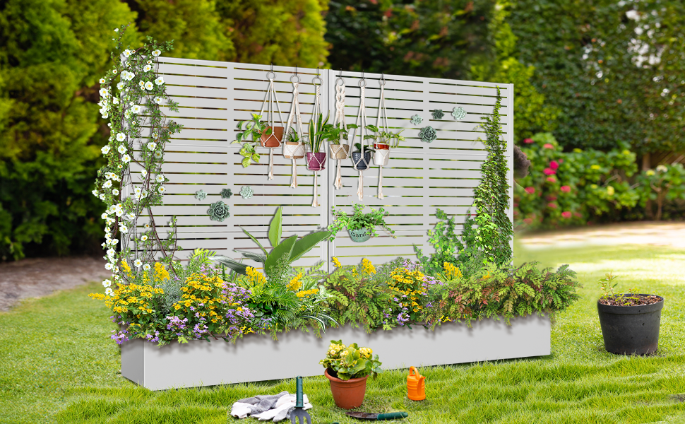 planter box with trellis