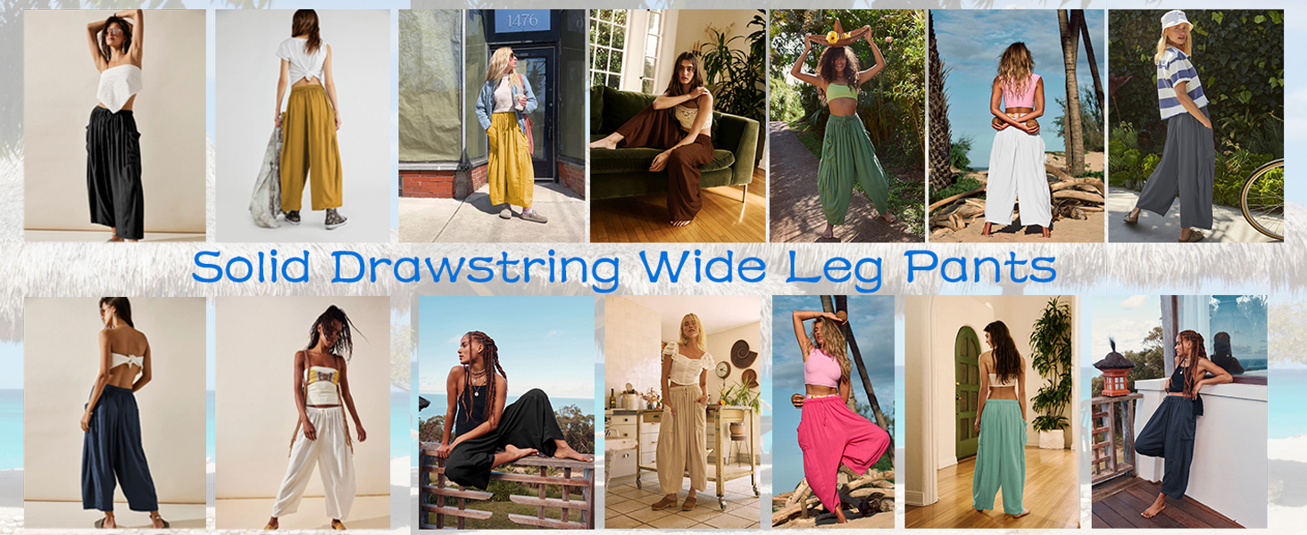 SOLID RRAWSTRING PANT