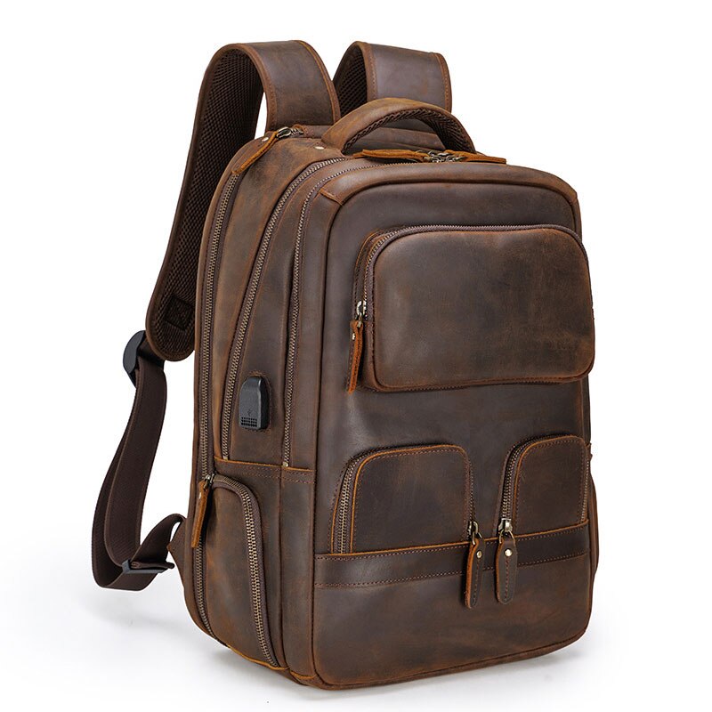 Front Display of Leather Backpack