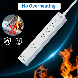 Power Strip Wide Spaced Outlets