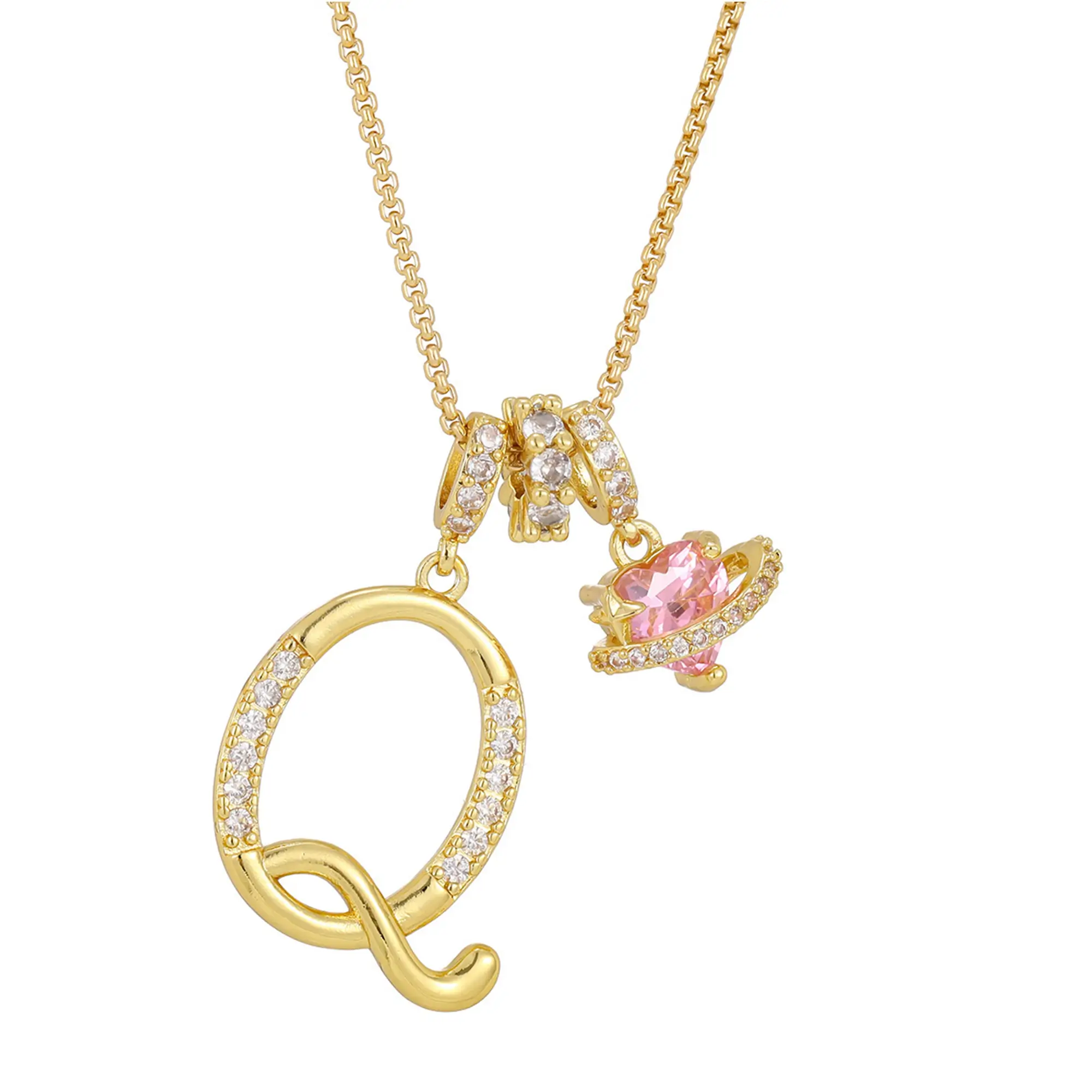 Golden Initial Necklace – Personalized A to Z Letter Pendant in 18K Gold Plating-mysite-KissLila