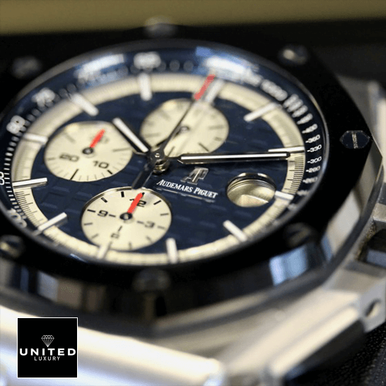 AP Royal Oak Novelty Blue Dial Replica close analog view