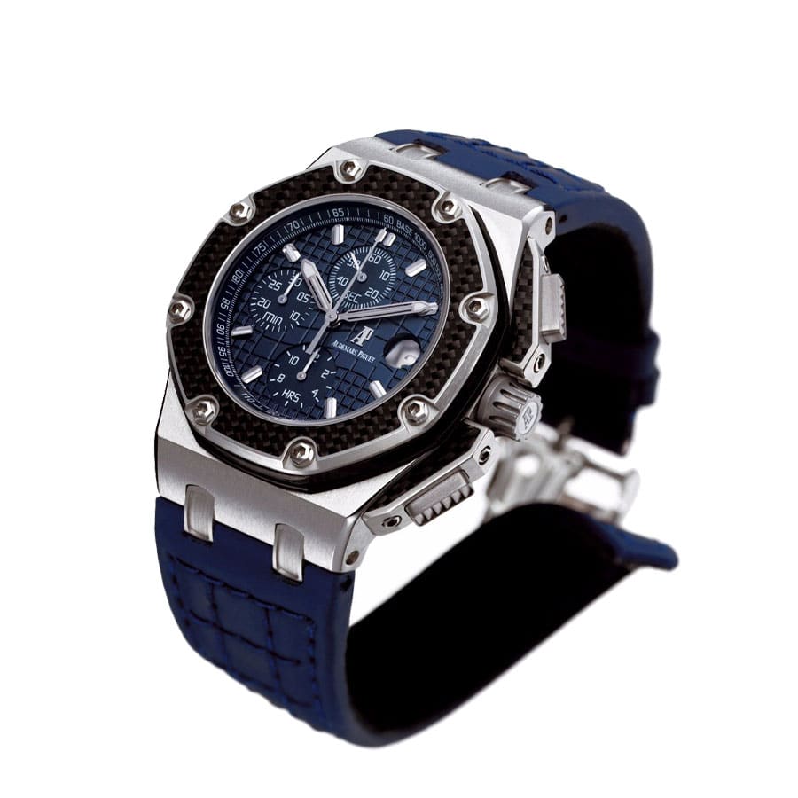 audemars piguet royal oak offshore juan pablo montoya 26030po oo d021in 01 titanium blue replica4