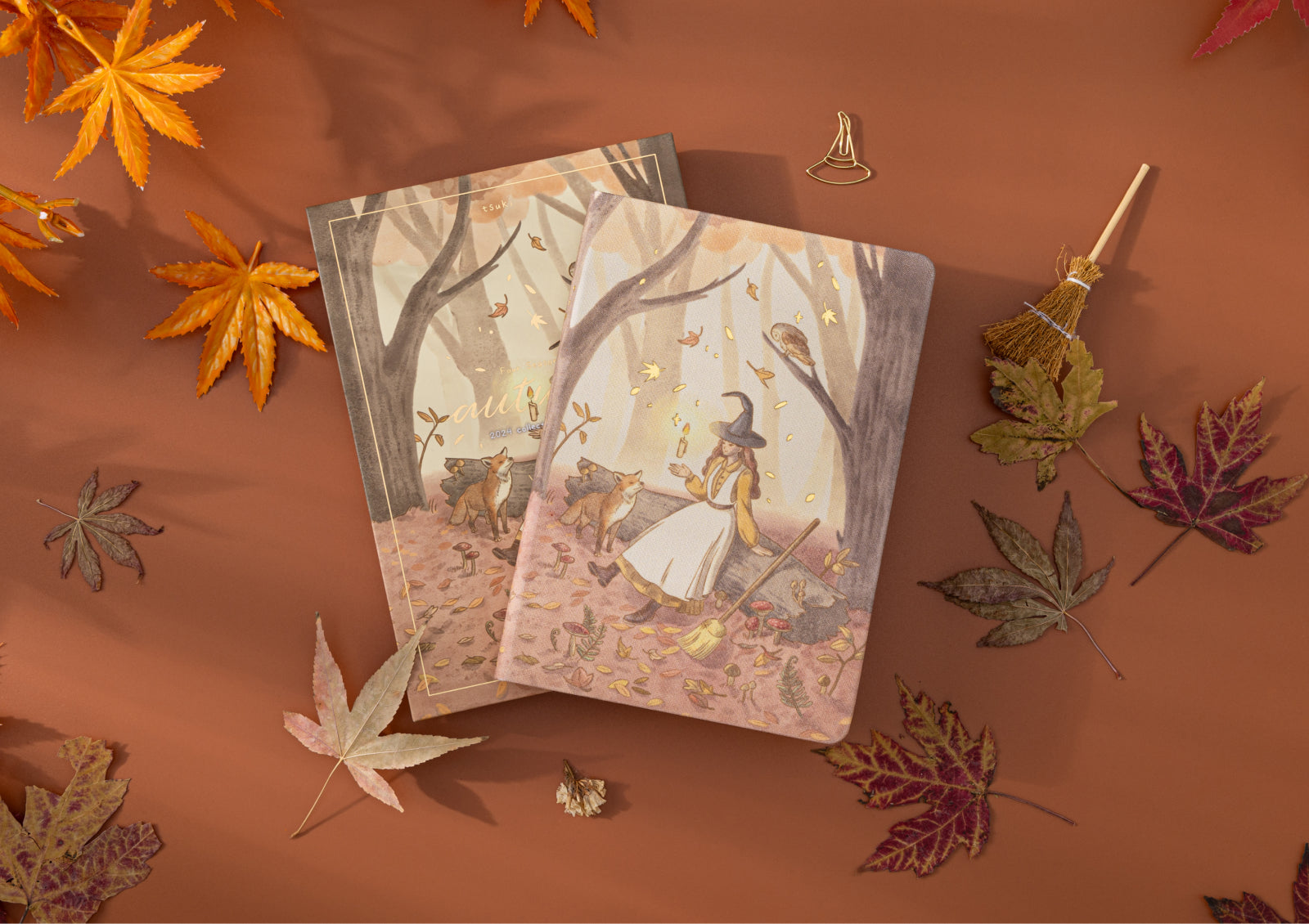 Tsuki Four Seasons: Autumn Edition 2024 bullet Journal with the box and sticker