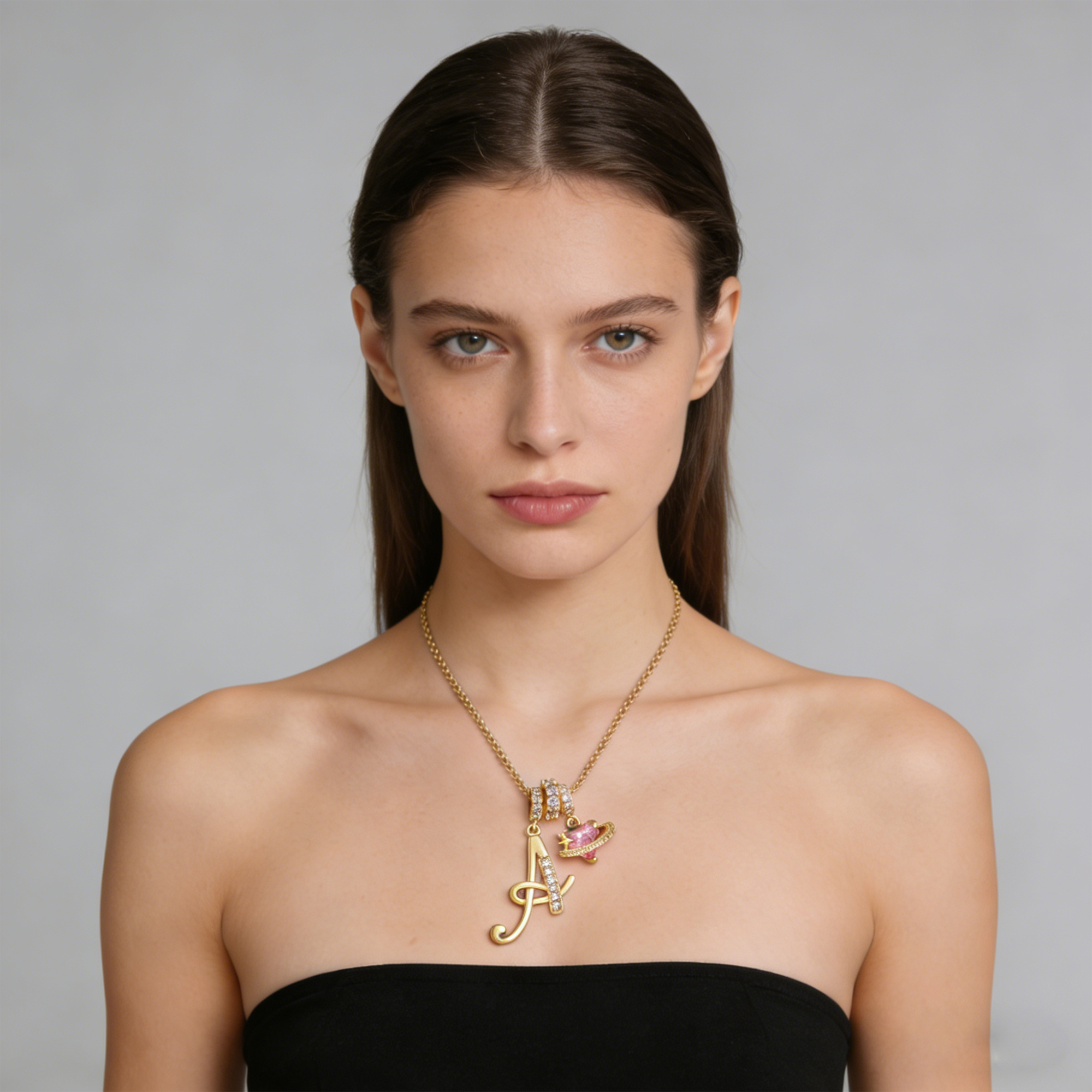 Golden Initial Necklace – Personalized A to Z Letter Pendant in 18K Gold Plating-mysite-KissLila