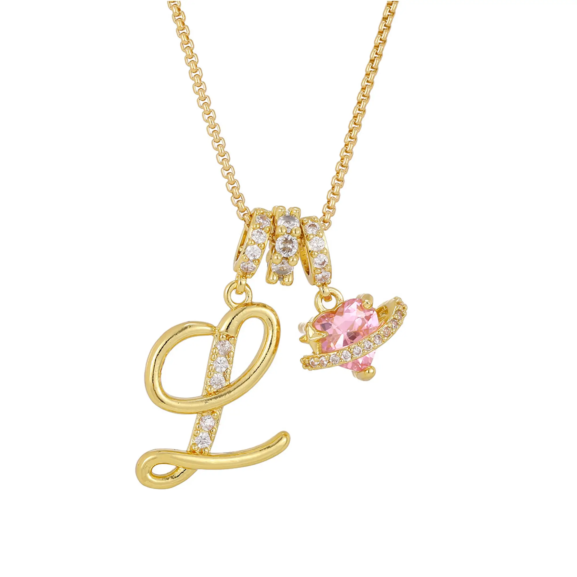Golden Initial Necklace – Personalized A to Z Letter Pendant in 18K Gold Plating-mysite-KissLila