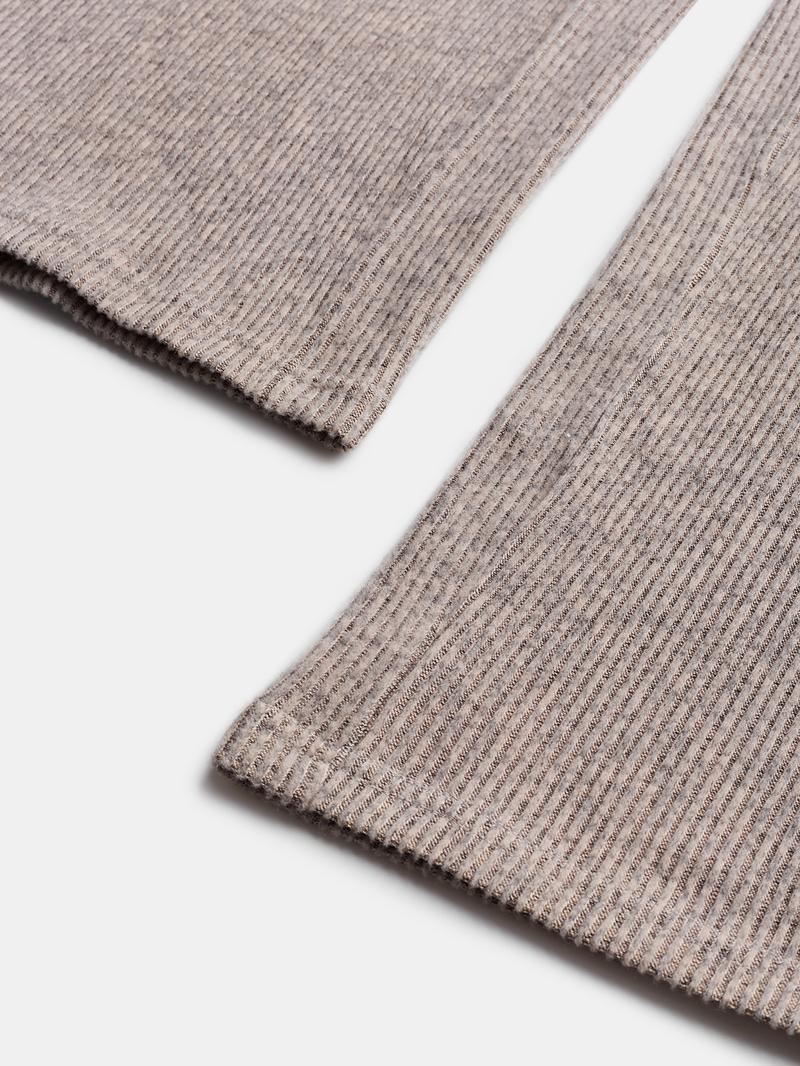 Women's Autumn Winter Set, Knitted Boat Neck Top with Buttons & Ribbed Long Pants, Casual Loose Fit for Ladies