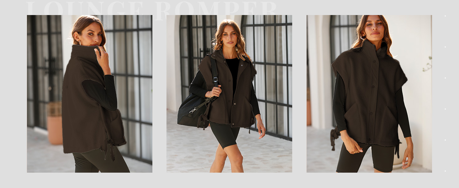 Womens Fuzzy Fleece Vest