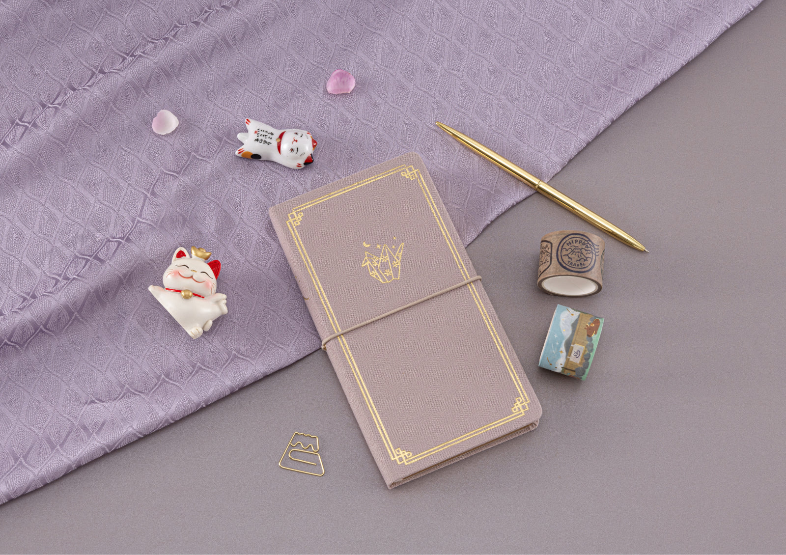 A photo of Tsuki Journey in Japan Calm Origami Trabel Notebook