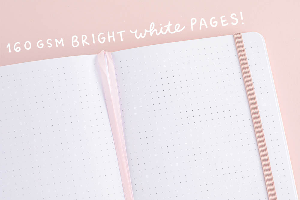 160gsm bright white pages