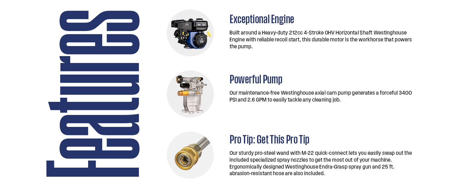 wpx3400, westinghouse pressure washer, westinghouse