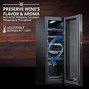 Ivation Wine cooler Preserve Wine’s Fullest Flavor & Aroma