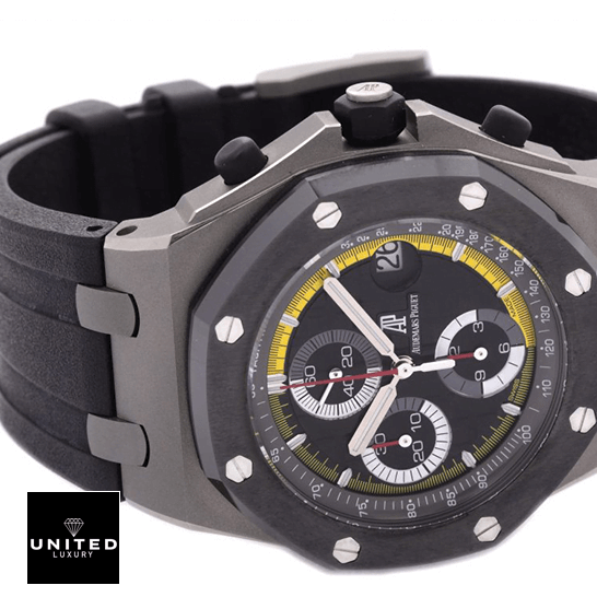 Audemars Piguet Royal Oak Black Yellow Dial Replica white background