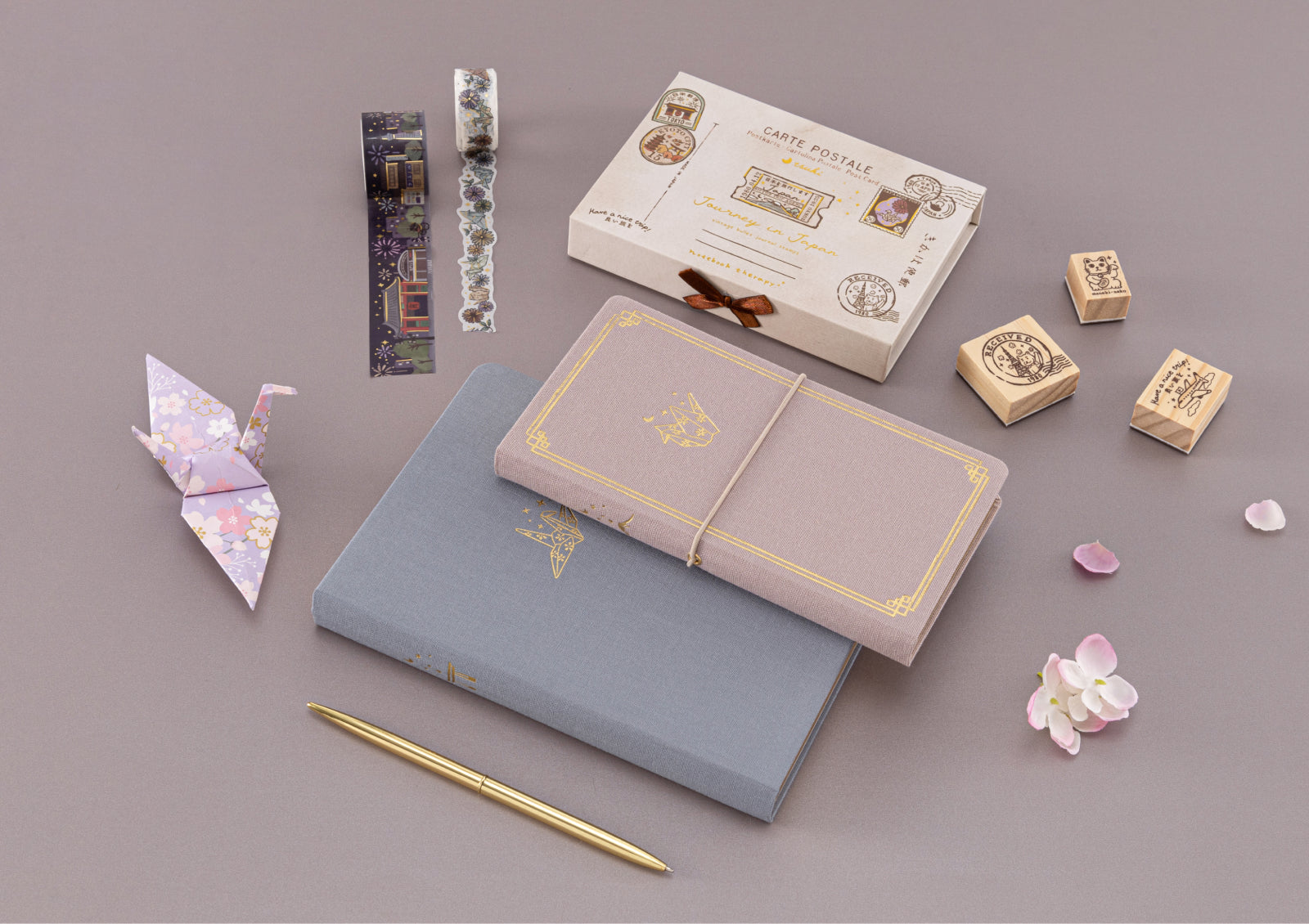 A photo of Tsuki Journey in Japan Calm Origami Trabel Notebook