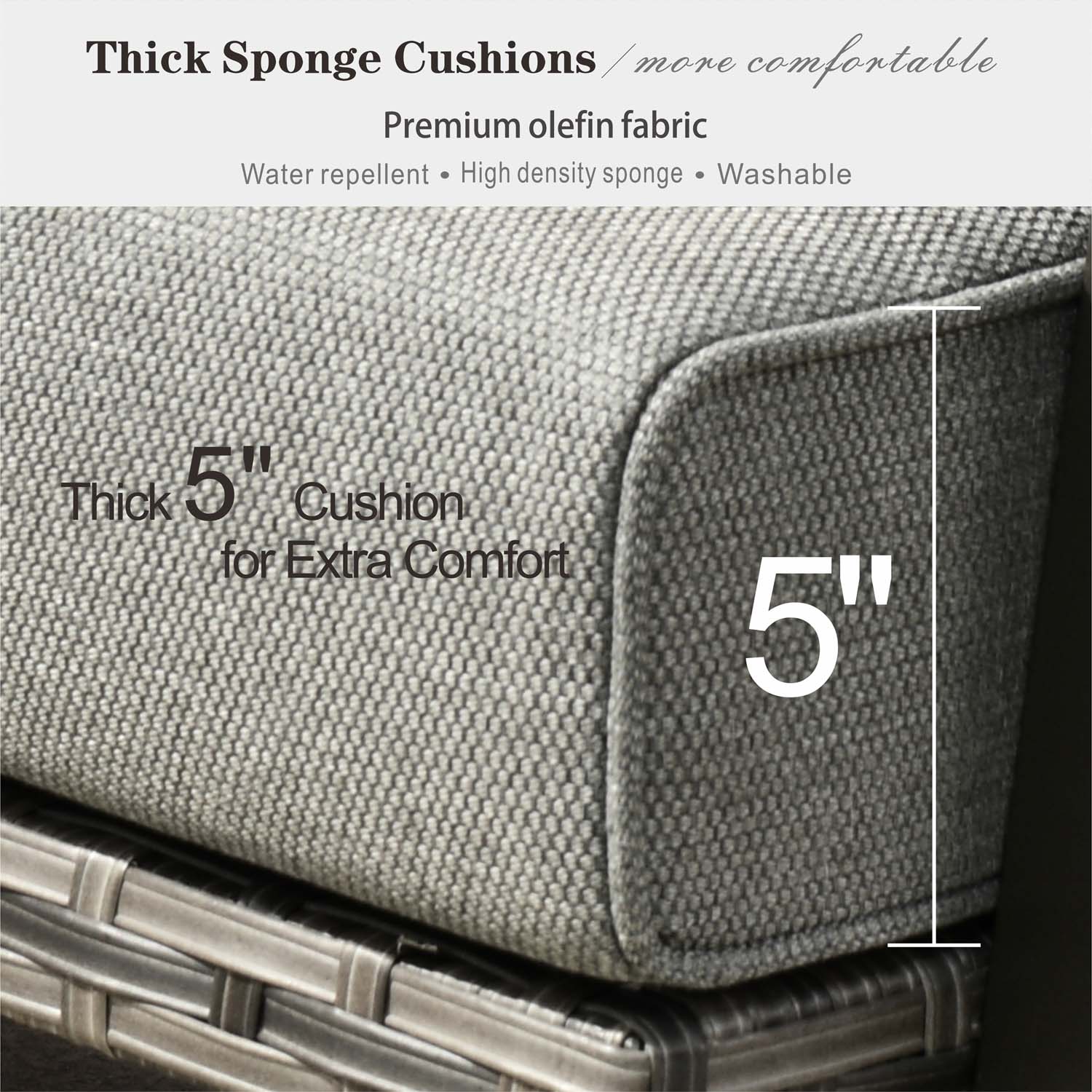 Ovios Patio Backyard outdoor PE rattan wicker sofa couch