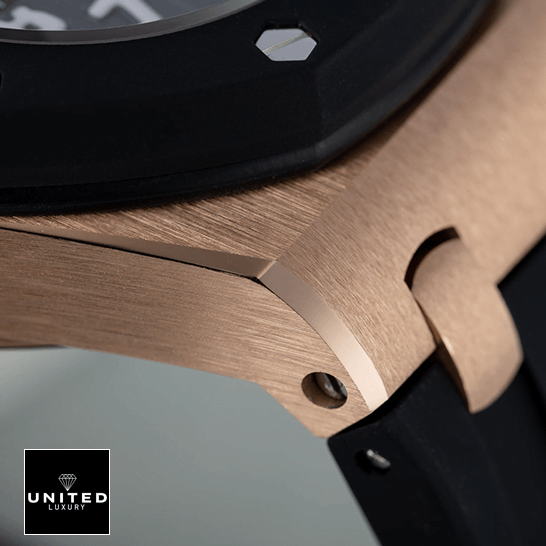 Audemars Piguet Royal Oak Gold Case Black Rubber Bracelet Replica