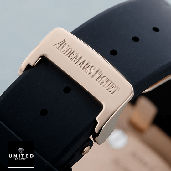 Audemars Piguet Royal Oak Black Rubber Bracelet Steel Clasp Replica