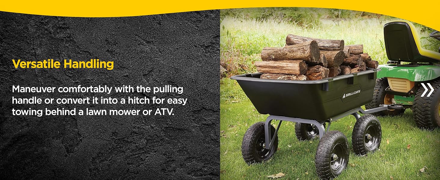 Heavy-Duty Yard Cart. Dump Cart. Gardening Tools. Outdoor Utility Cart. Innovative Garden Equipment.