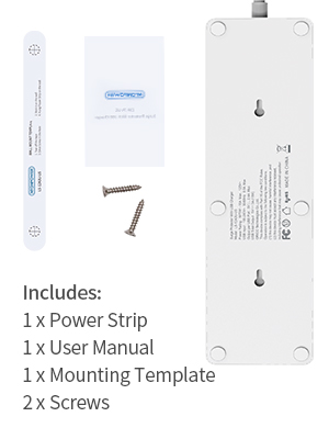 flat plug power strip