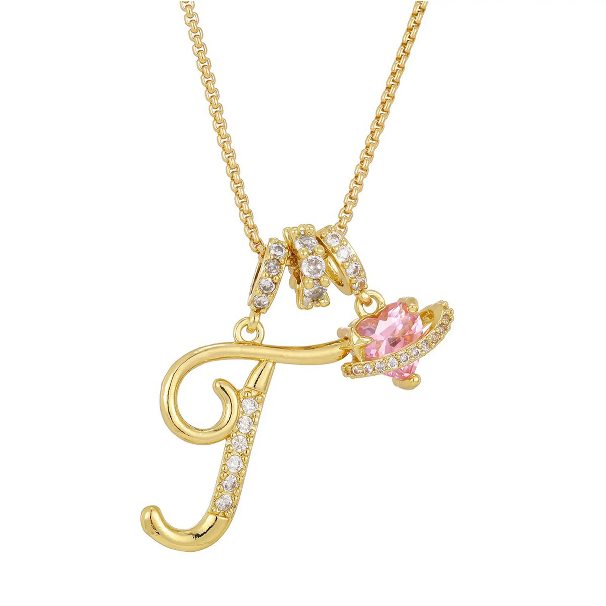 Golden Initial Necklace – Personalized A to Z Letter Pendant in 18K Gold Plating-mysite-KissLila