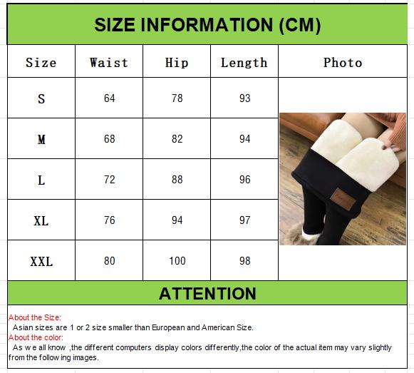 Women Lamb Fleece Leggings Seamless High Waist Thermal Winter Warm Tights Solid Stretchy Casual Pants Female Streetwear Jogger