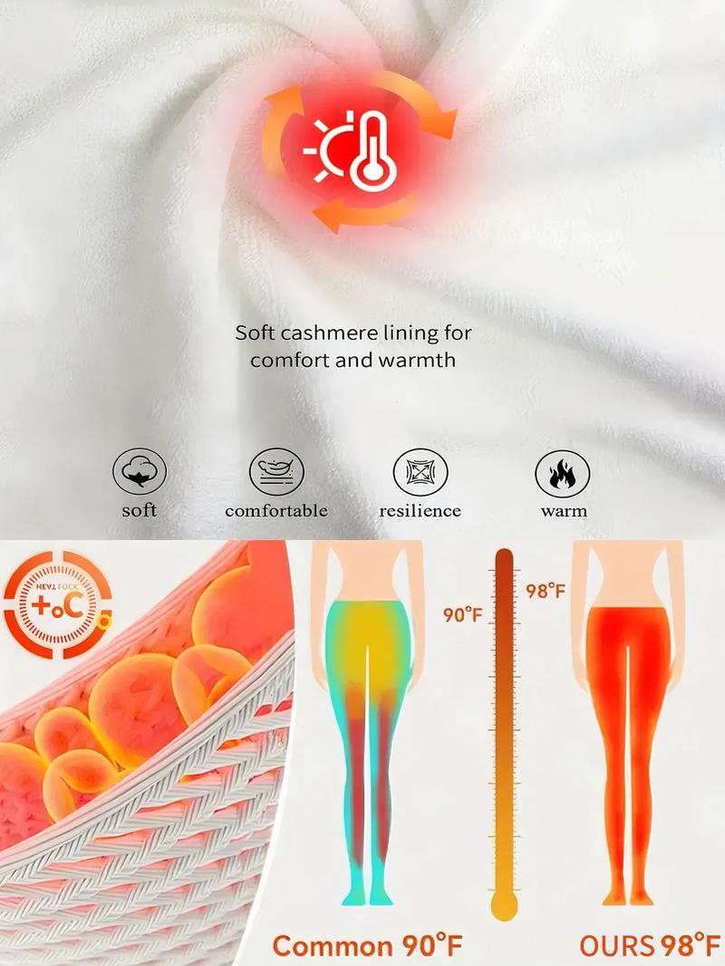 2 Pack Winter Sport Leggings High Waist Thick Wool Pants,Warm Velvet Thick Thermal Pants Fleece Legging Winter Clothes Women,For Outdoor Fitness Yoga Pants, Autumn/Winter