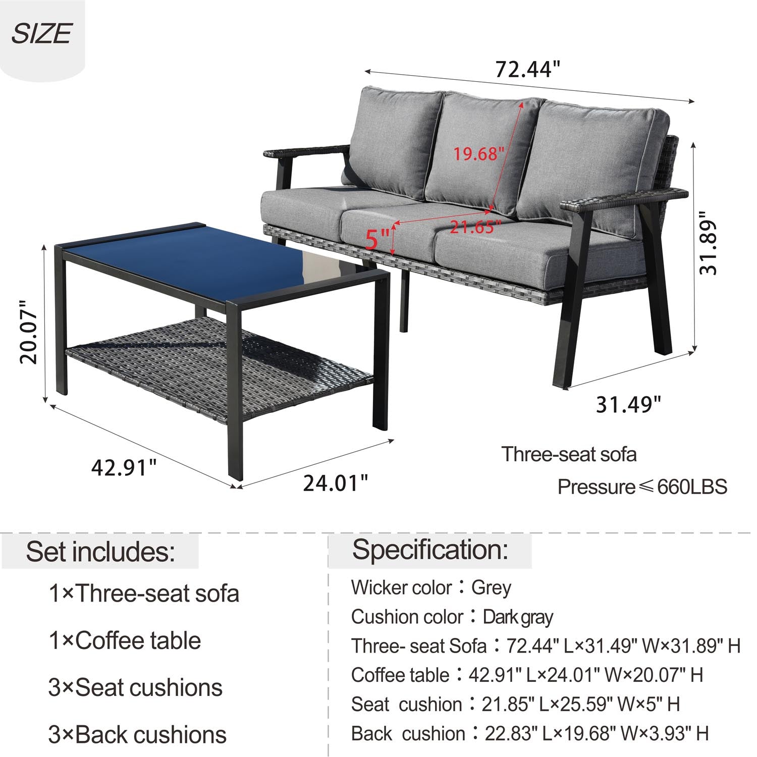 Ovios Outdoor Bistro Set