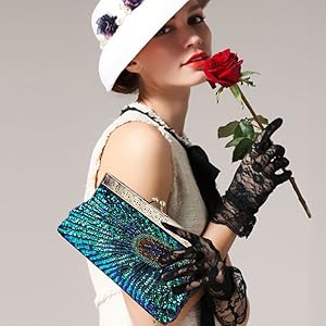 ＵＢＯＲＳＥ　ｐｅａｃｏｃｋ　ｃｌｕｔｃｈ　ｂａｇ