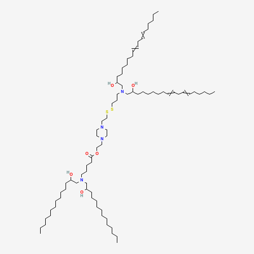 2-4-2-3-Bis(2-hydroxyoctadeca-9,12-dienyl)aminopropyldisulfanylethylpiperazin-1-ylethyl 5-bis(2-hydroxytetradecyl)aminopentanoate