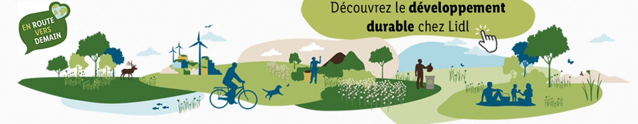 Lidl : Vélo, famille, énergies renouvelables, développement durable.