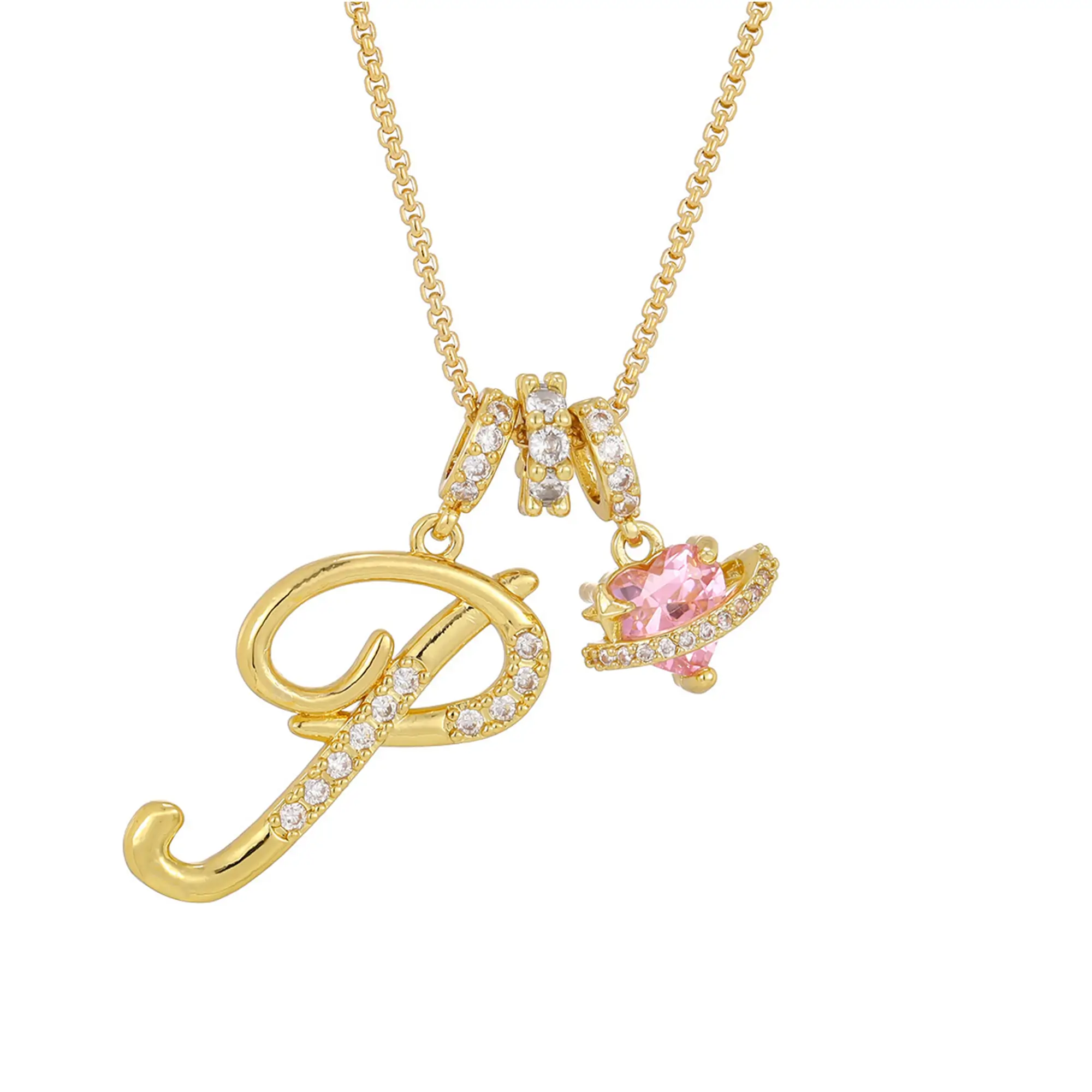 Golden Initial Necklace – Personalized A to Z Letter Pendant in 18K Gold Plating-mysite-KissLila