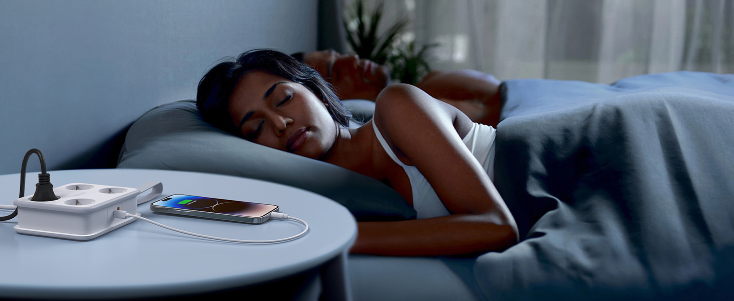 4 Fach Steckdosenleiste USB C Mehrfachsteckdose USB