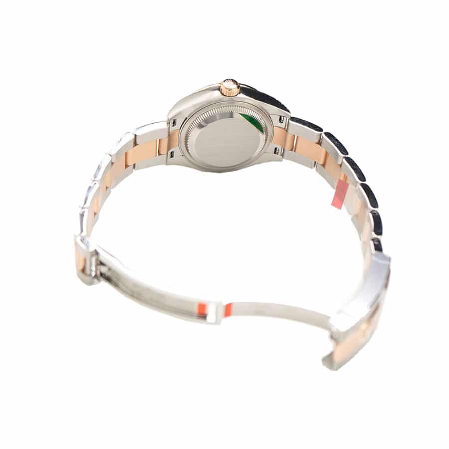 rolex datejust 279381rbr steel everose gold diamond automatic chocolate with diamond dial oyster2