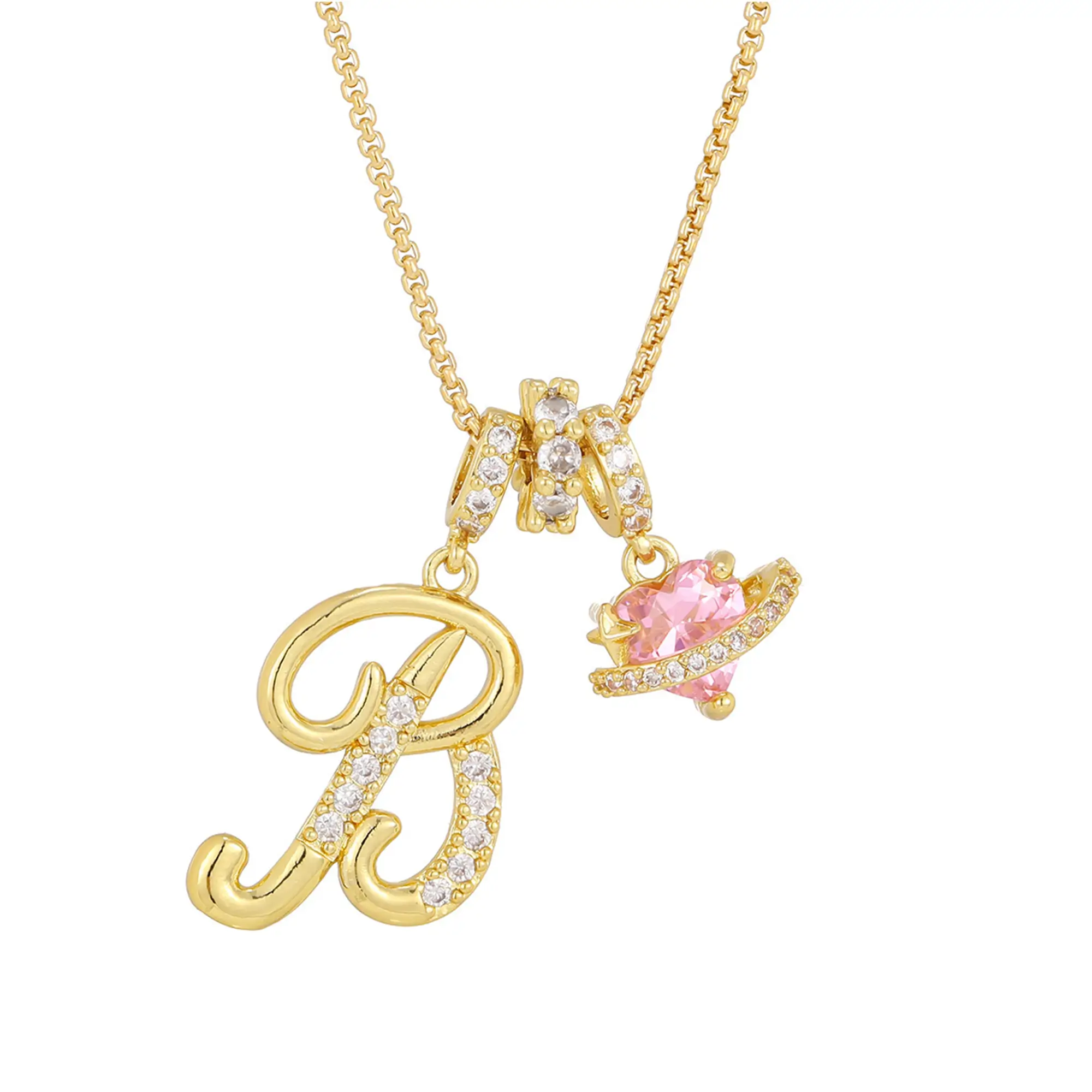 Golden Initial Necklace – Personalized A to Z Letter Pendant in 18K Gold Plating-mysite-KissLila