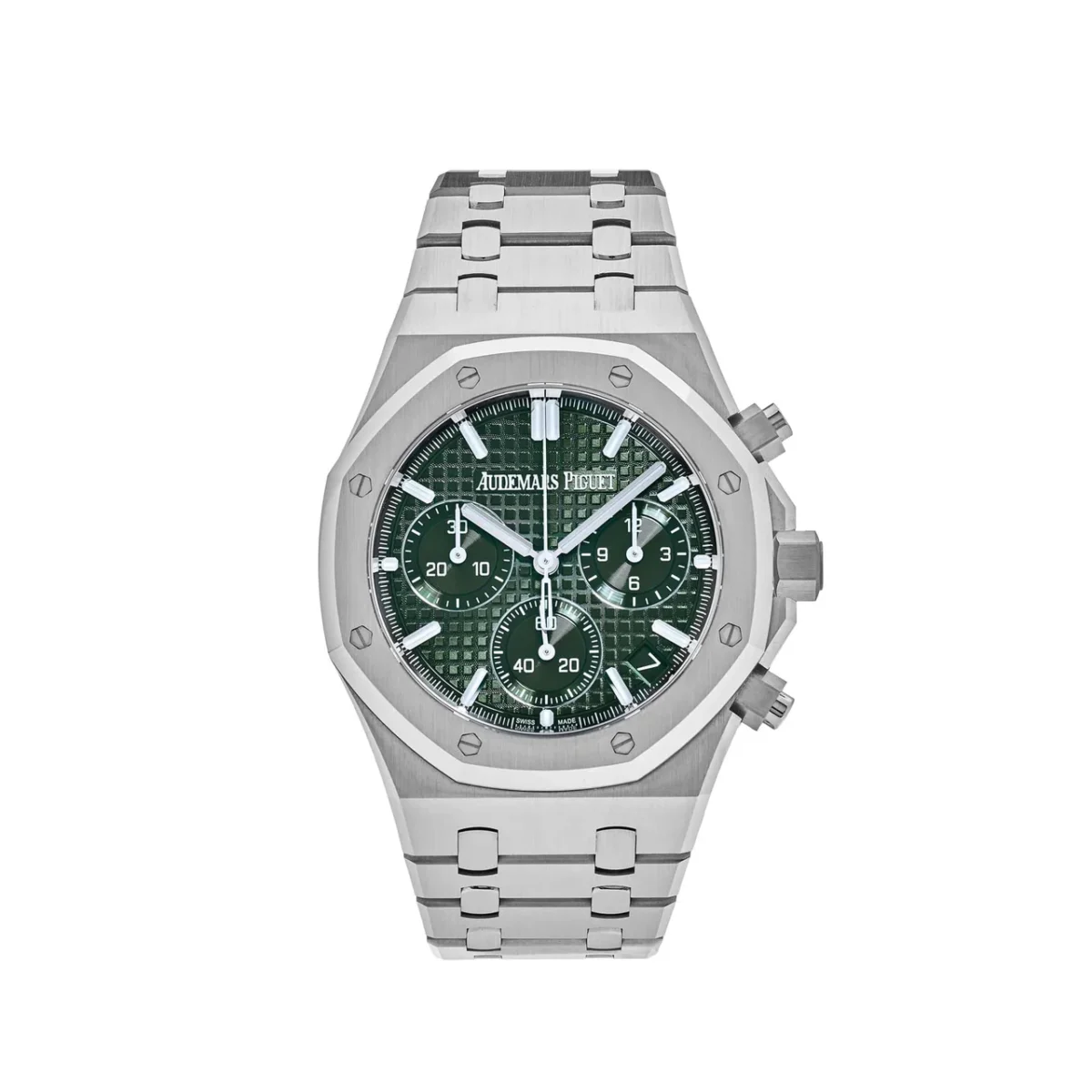 audemars piguet royal oak 26240st oo 1320st 08 selfwinding chronograph stainless steel green dial 2023 audemars piguet