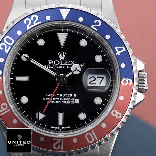 Rolex GMT-Master Pepsi 116719BLRO-0001 Black Dial Replica Close View