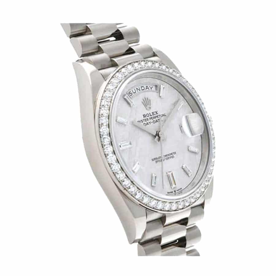 rolex day date 228349rbr kw stainless steel diamonds sundust dial oyster replica